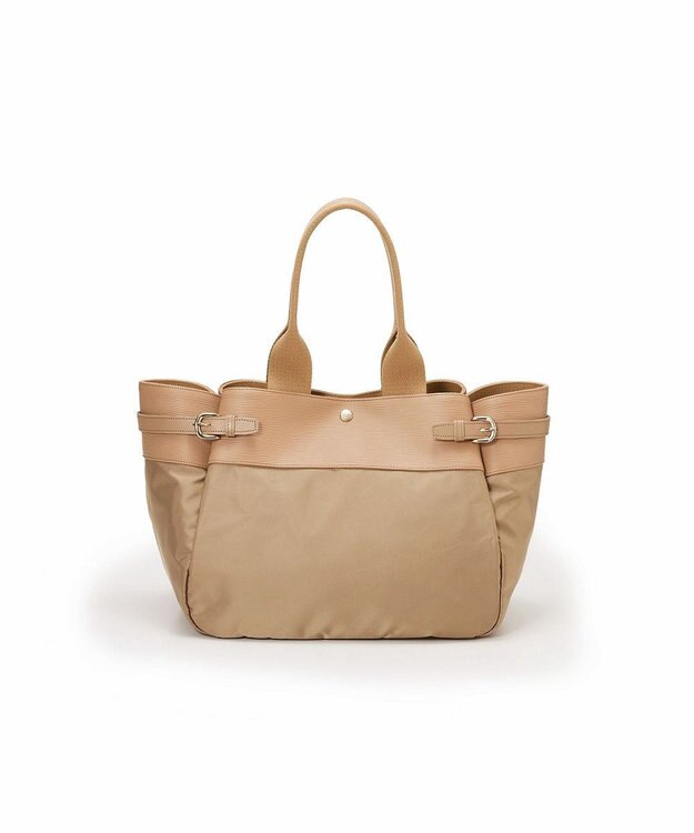 TOPKAPI 【Breath TOPKAPI】RIPPLE リプル ナイロン コンビ ベルト デザイン トートバッグ ベージュ