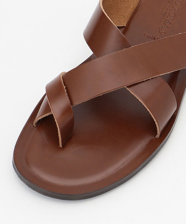 JOSEPH ABBOUD MOUNTAIN 【SPACE】レザーサンダル ダークブラウン系