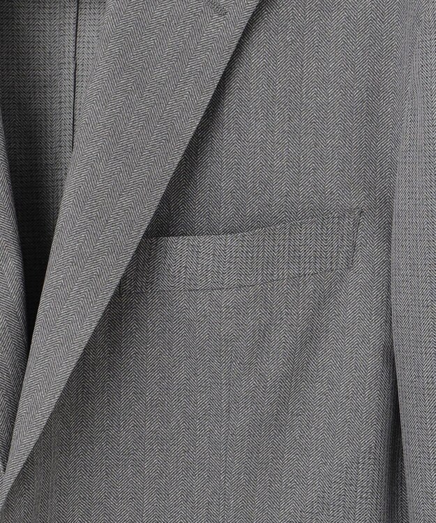 GOTAIRIKU 圧倒的清涼感・８つの夏機能【接触冷感/通気性/軽量/撥水…等】クールドッツ セットアップジャケット_ヘリンボーンプリント（25年モデル） ライトグレー_ヘリンボーン柄