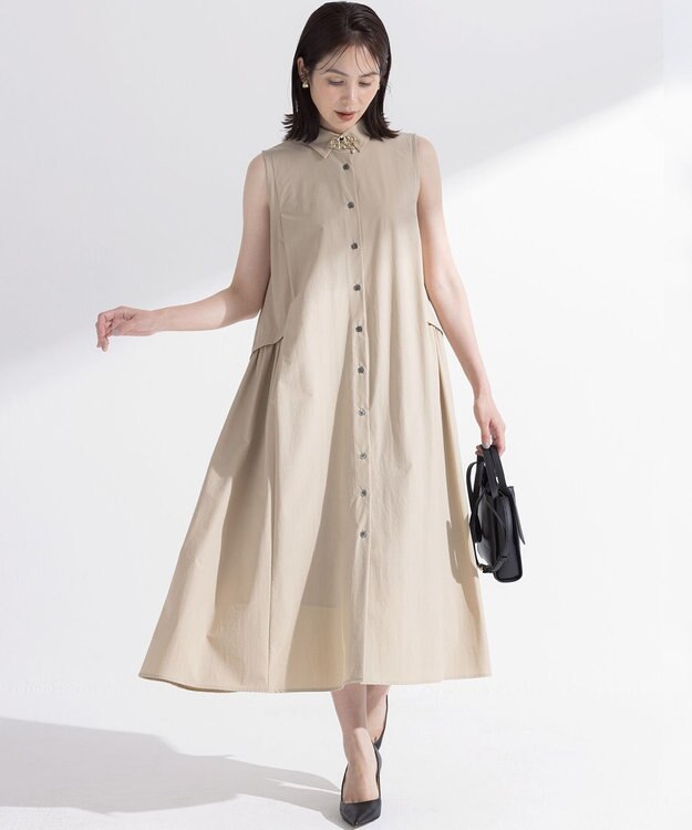 組曲 【2WAY】スーパーライトストレッチ ワンピース ベージュ系