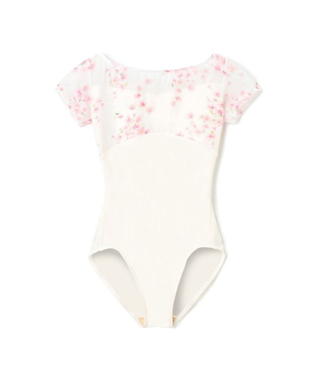 Chacott 【MAY NAGAHISA】キャップスリーブレオタード ホワイトプリント