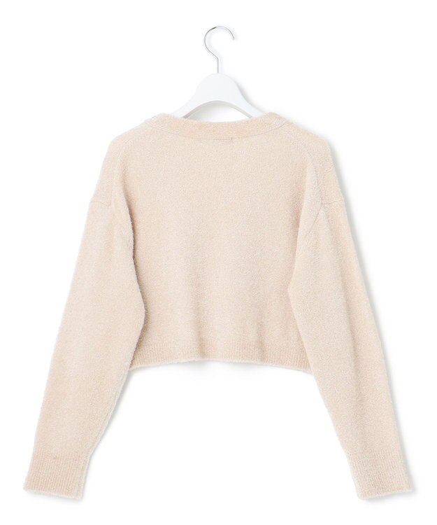 23区 S 【APPLAUDIR】ファンシーボレロ ビジューボタン Vネックカーディガン ベージュ系