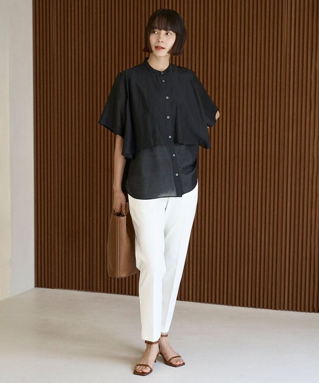 UNFILO シアー ヨークシャツ ブラック