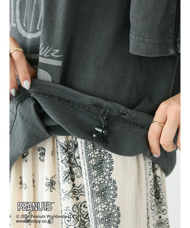 CRAFT STANDARD BOUTIQUE 【ユニセックス】PEANUTS/スヌーピー ゲームシャツTEE Charcoal Gray