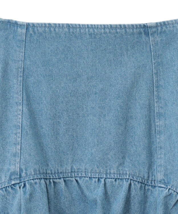 Green Parks ｄａｚｚｌｉｎ　デニムチュールレイヤードスカート Indigo