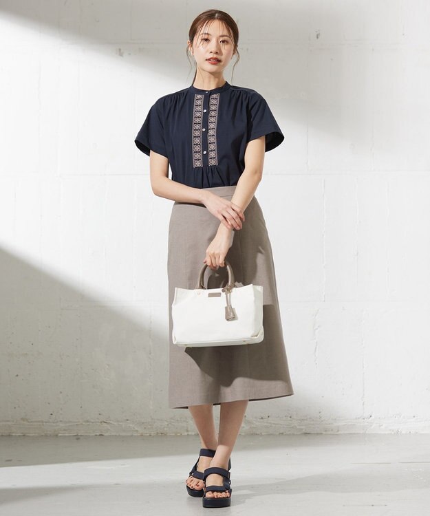 J.PRESS LADIES エンブロイダリージャージー カットソー ネイビー系