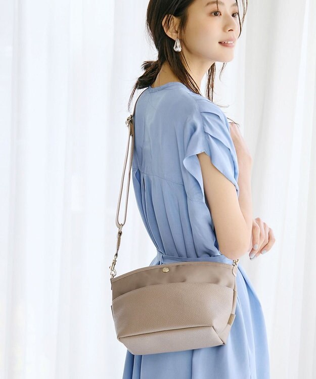 TOPKAPI 【Breath TOPKAPI】【TOPKAPI × 藤本美貴さんコラボ】スコッチグレイン ショルダーバッグ/マザーズバッグ/撥水 ミルクティ