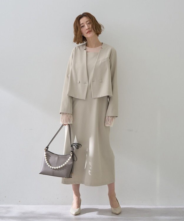 YECCA VECCA 袖レースシアートップス Ivory