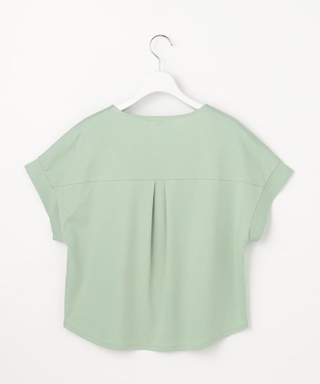 J.PRESS LADIES L 【2WAY】コットンスムース フレンチスリーブ カットソー ソフトグリーン系