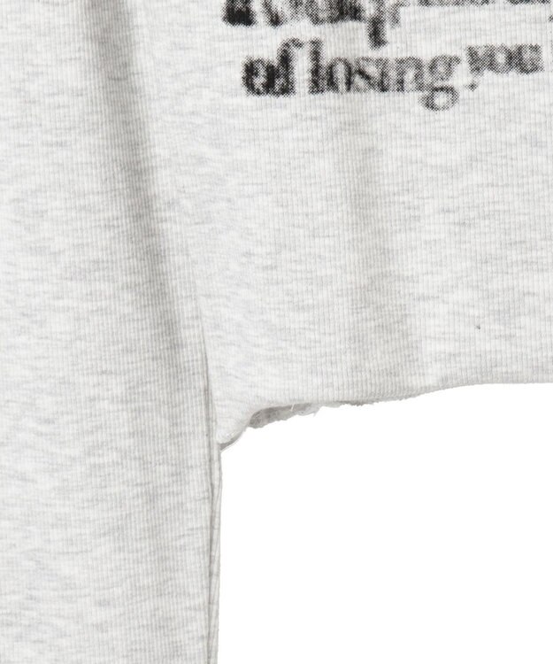 WEGO ヘンリーネックグラフィックピチトップス ホワイトアイボリー