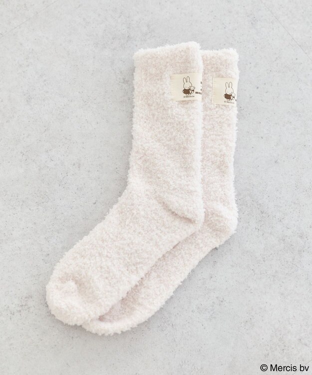 earth music&ecology 【予約】miffy/earth タグ付モコモコソックス アイボリー