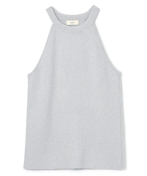 NAVE 【Nave・洗える】ラメニット タンクトップ シルバー系