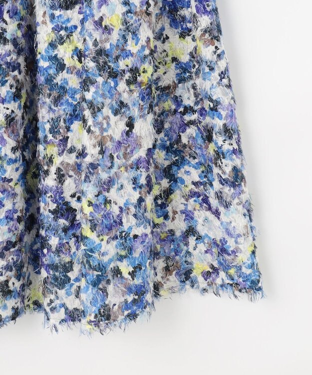 組曲 S ヘアリーフラワープリント スカート パープル系5