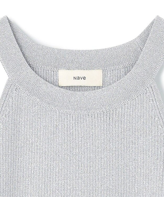 NAVE 【Nave・洗える】ラメニット タンクトップ シルバー系