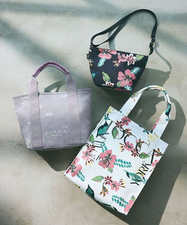 TOCCA 【A4サイズ対応】EXOTIC FLORAL TOTE トートバッグ オフ（花柄）系