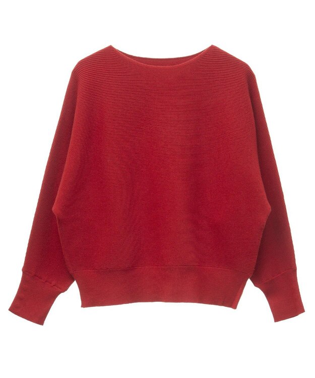 Green Parks もちやわ袖釦ドルマンニットプルオーバー Red