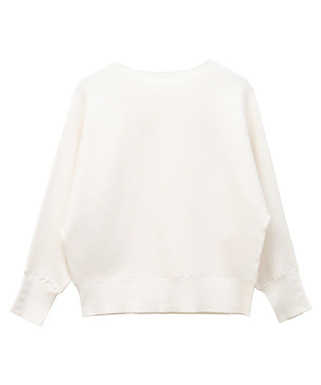 Green Parks もちやわ袖釦ドルマンニットプルオーバー Off White