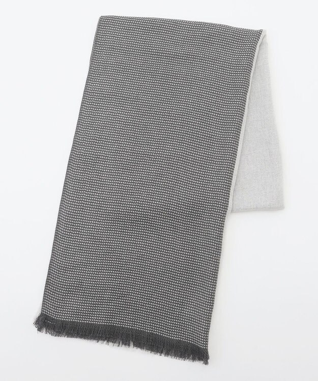 JOSEPH HOMME 柄をアップデート【上質素材】シルクカシミヤ　ブックストール ライトグレー系