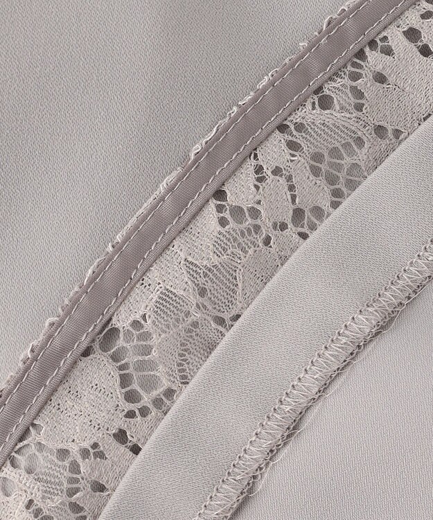 ANY 【洗濯機可・セットアップ】ブラウスパンツセットアップ ライトグレー系