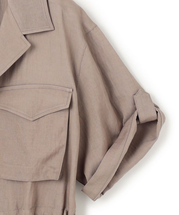 uncrave ドレープツイル ミリタリー ジャケット トープ（佐藤晴美さん着用）