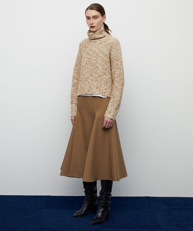 BEIGE， BUFFON / ツイードニット Camel x White x Red