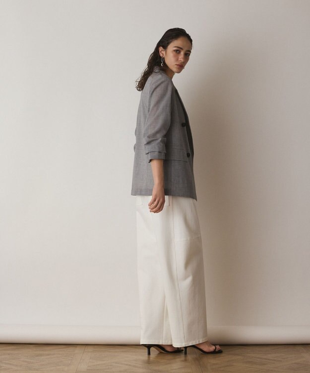 GRACE CONTINENTAL シアーテーラードジャケット グレー