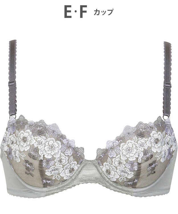 Wing 【ナチュラルアップブラ】 AA~Gカップ展開 ふっくら自然なまるみでバストアップ KB2060 ウイング／ワコール グレー