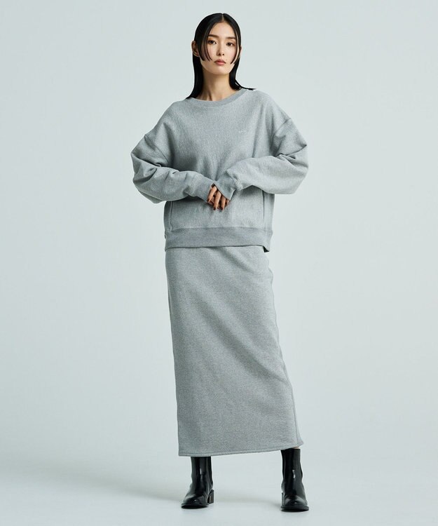 uncrave スウェット スカート（uncrave WHITE） ミッドグレー