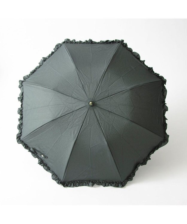 UNBILLION カシュネ cachenez / 【晴雨兼用】【日傘】 シャンプレーフリルトップレス折りたたみ傘 グリーン