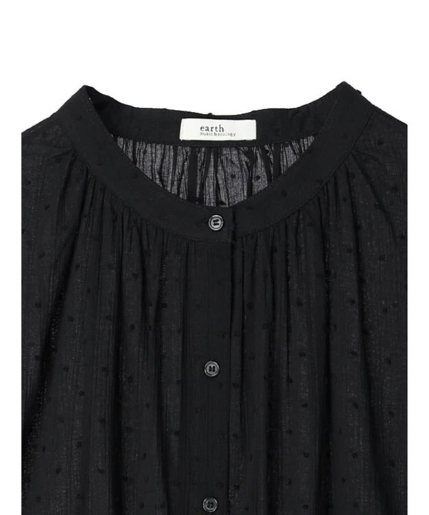earth music&ecology ドットドビーワンピース Black
