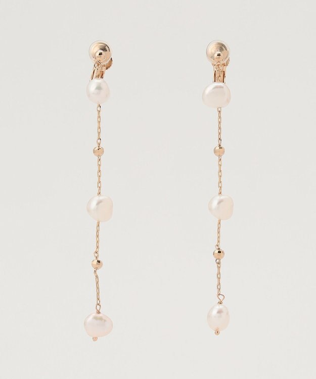 TOCCA PEARL STATION EARRINGS 淡水バロックパール イヤリング ゴールド系
