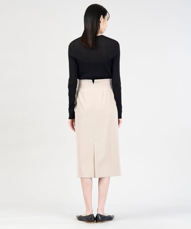 23区 【エステータ】シアーニット 長袖リブ ブラック系