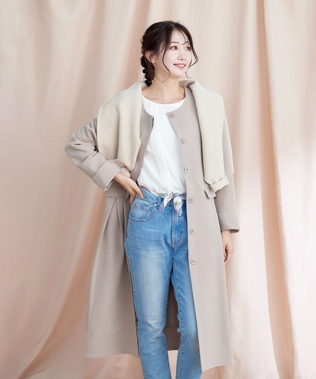 Tiaclasse 【洗える】ピンタックレースブラウス オフホワイト