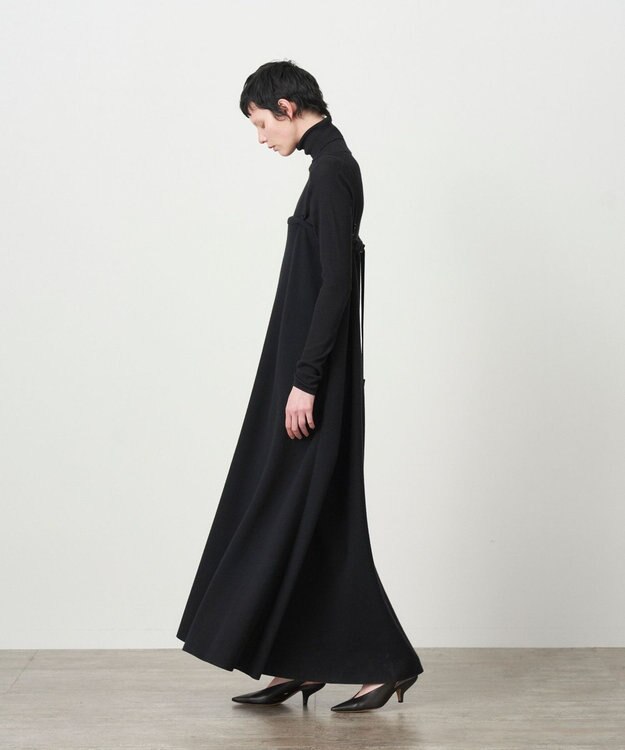 ATON ROYAL FLEECE | ビスチェドレス BLACK