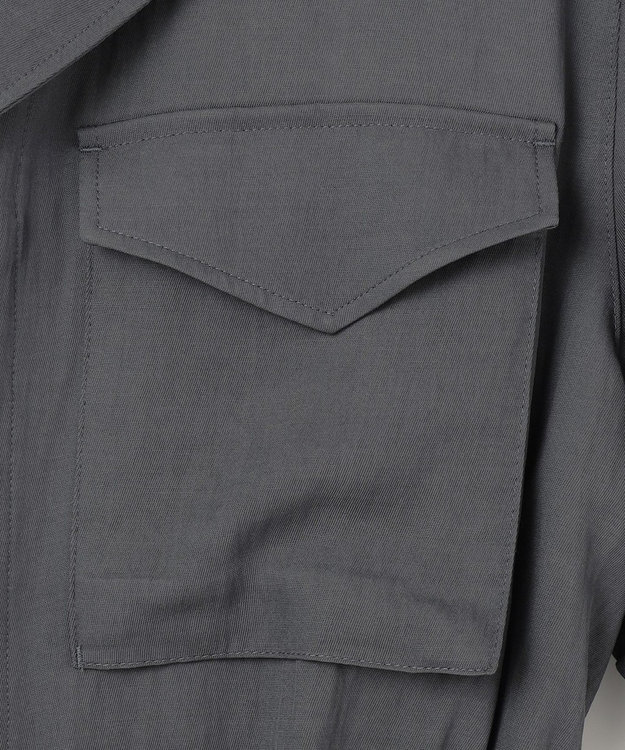 uncrave ドレープツイル ミリタリー ジャケット ブルーグレー