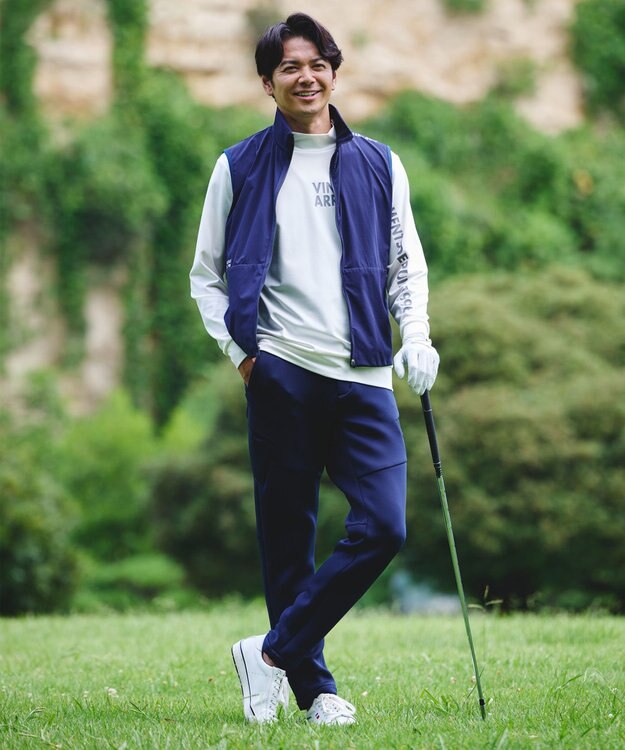 23区GOLF 【MEN】【ストレッチ】ダンボールニットパンツ ネイビー系