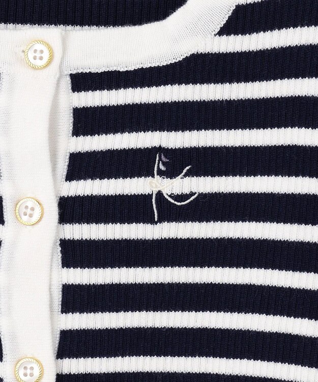 組曲 KIDS 【150-160cm】ボーダーカーディガン ネイビー系1