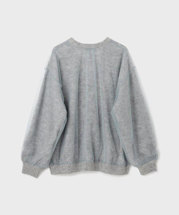 GRACE CONTINENTAL オーバーチュールニットカーディガン グレー