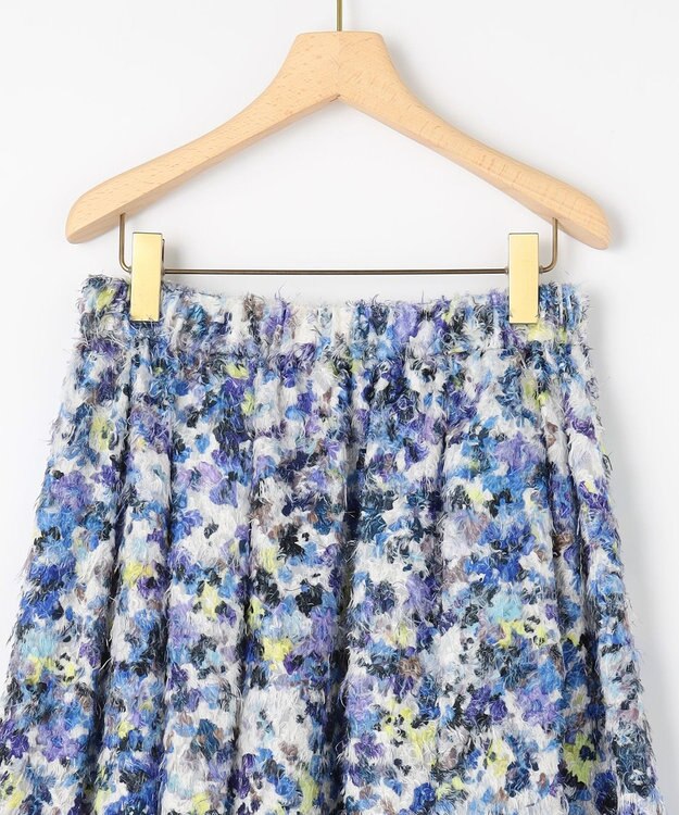 組曲 S ヘアリーフラワープリント スカート パープル系5