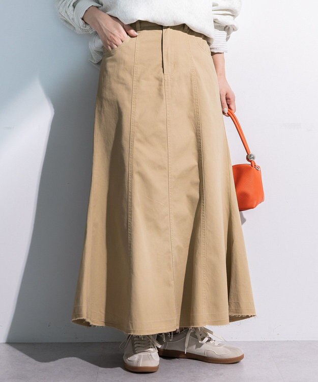 Green Parks チノマーメイドスカート Beige