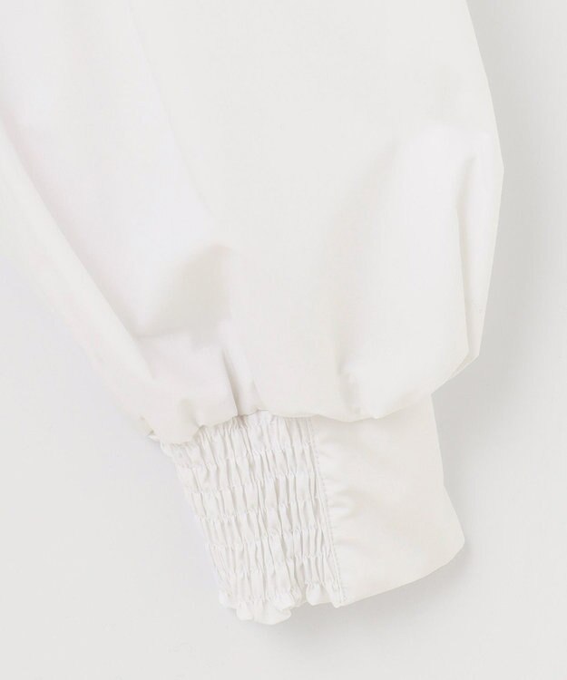 #Newans 【セレモニーにも】下から着られちゃう！尖り襟パフスリーブブラウス ホワイト系