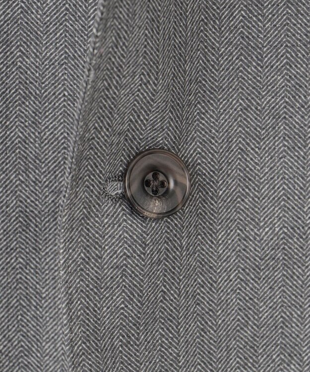 GOTAIRIKU 圧倒的清涼感・８つの夏機能【接触冷感/通気性/軽量/撥水…等】クールドッツ セットアップジャケット_ヘリンボーンプリント（25年モデル） ライトグレー_ヘリンボーン柄