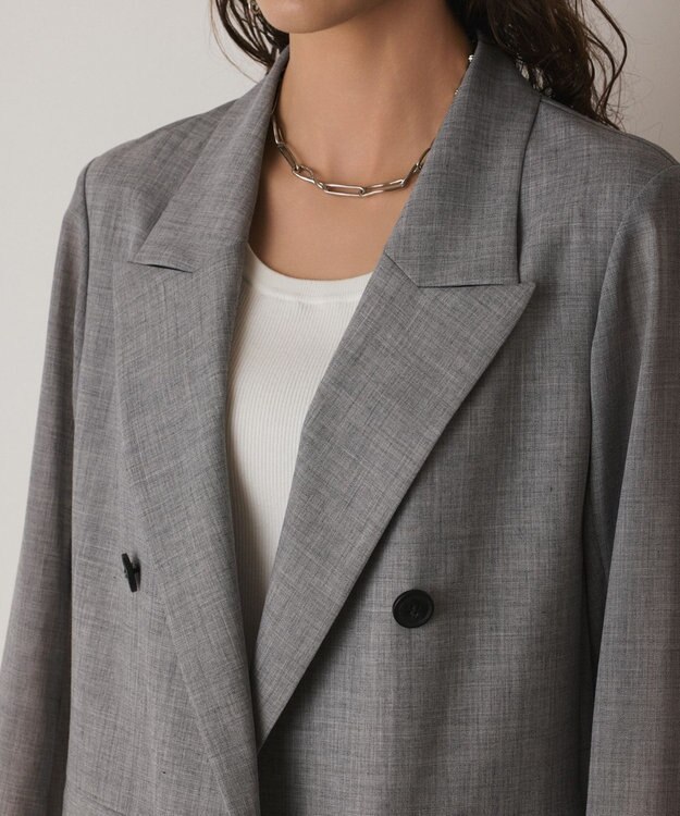 GRACE CONTINENTAL シアーテーラードジャケット グレー