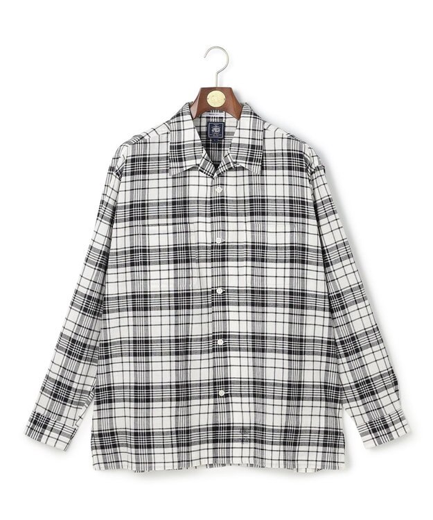 J.PRESS MEN 【J.PRESS ORIGINALS】【UNISEX】Indian Madras Open Shirts / Baggy-Fit ブラック系4