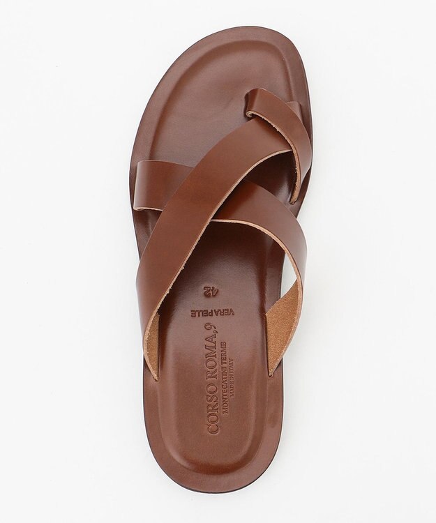 JOSEPH ABBOUD MOUNTAIN 【SPACE】レザーサンダル ダークブラウン系