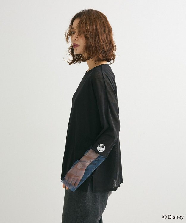 Green Parks ナイトメア／袖シアーＴシャツ Black