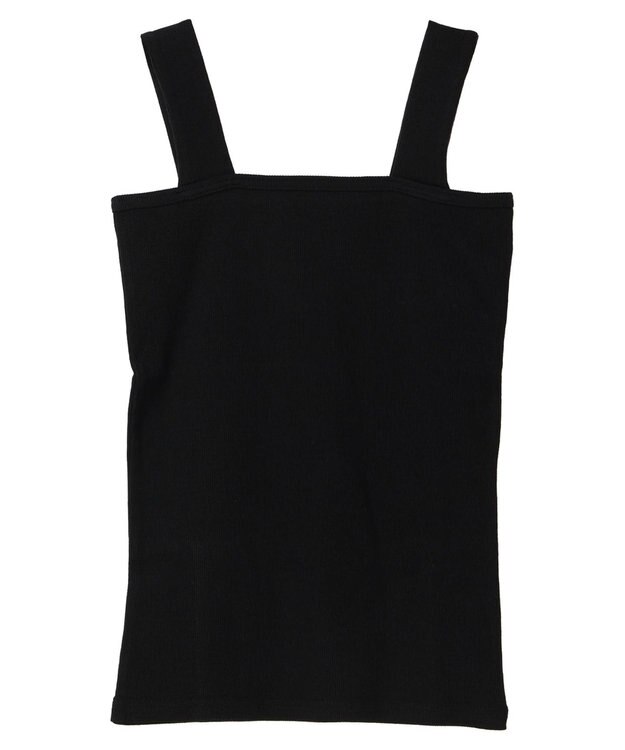 Green Parks スクエアリブタンクトップ Black