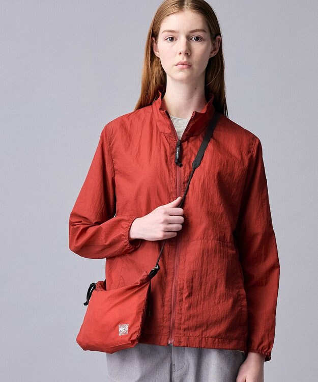 JOSEPH ABBOUD MOUNTAIN 【軽量/ECO撥水/小さくたためる】ナイロンフライリップサコッシュ オレンジ系