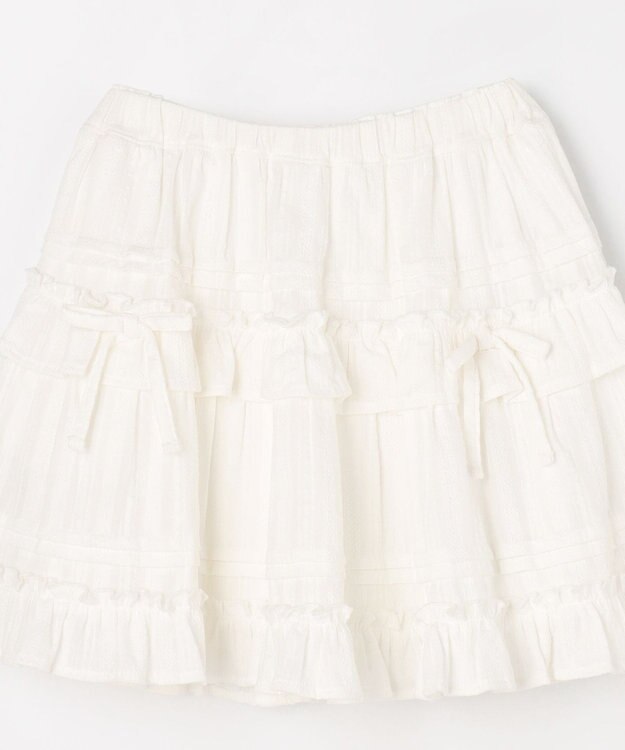 ANY KIDS 【洗濯機可能】カラミドビー ティアードスカパン オフホワイト