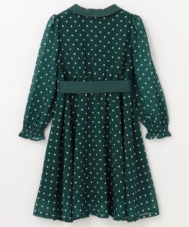 組曲 KIDS 【110-140cm】パリジェンヌドット ワンピース グリーン系5